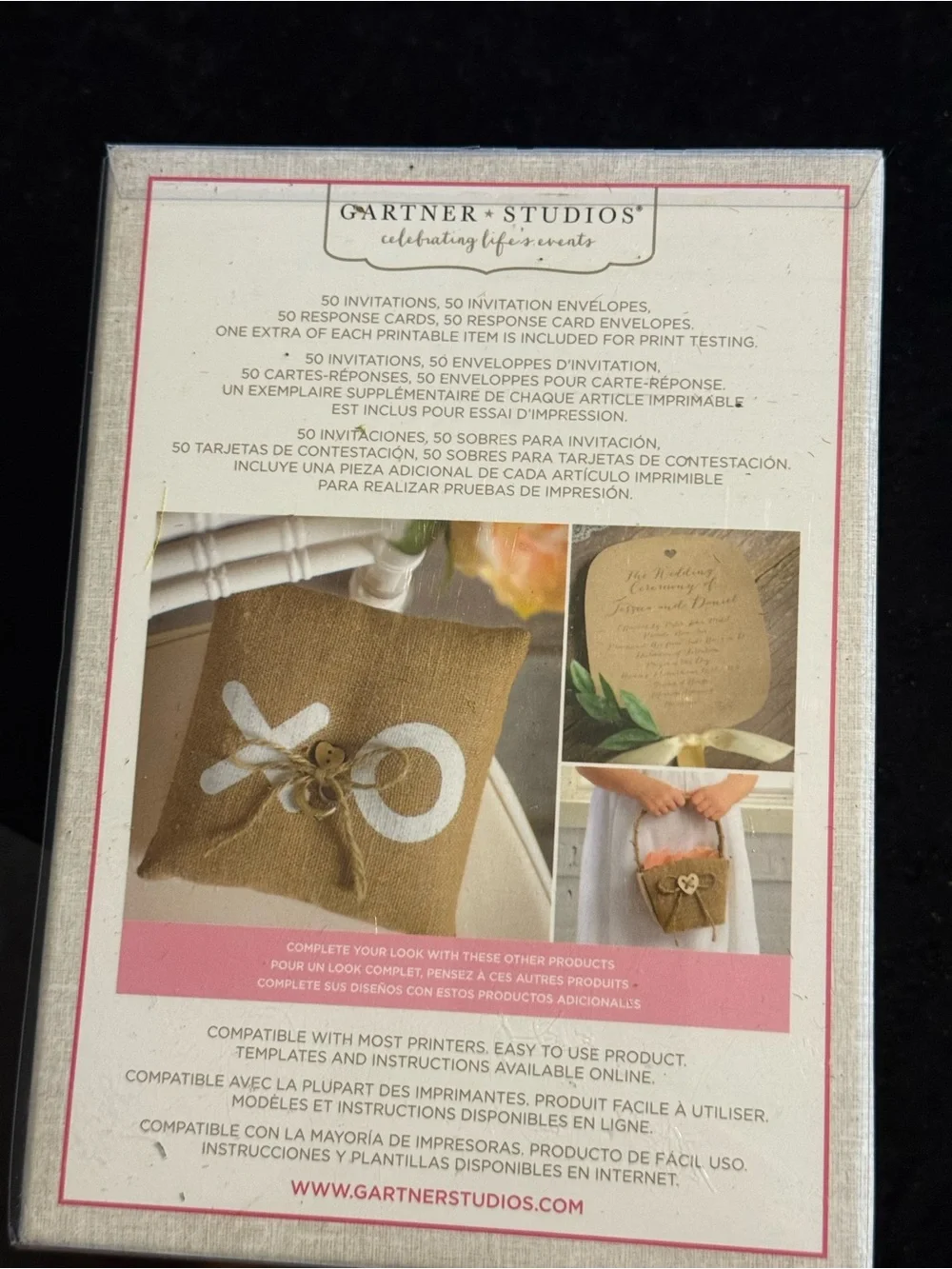 Gartner Studios Rustic Floral Wedding Invitation Kit 200 Piece Set New Sealed